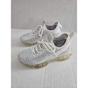 Steve Madden Womens Gem Coated Maxima R Sneakers 8.5  Maxi10S1 Sparkle Glitz